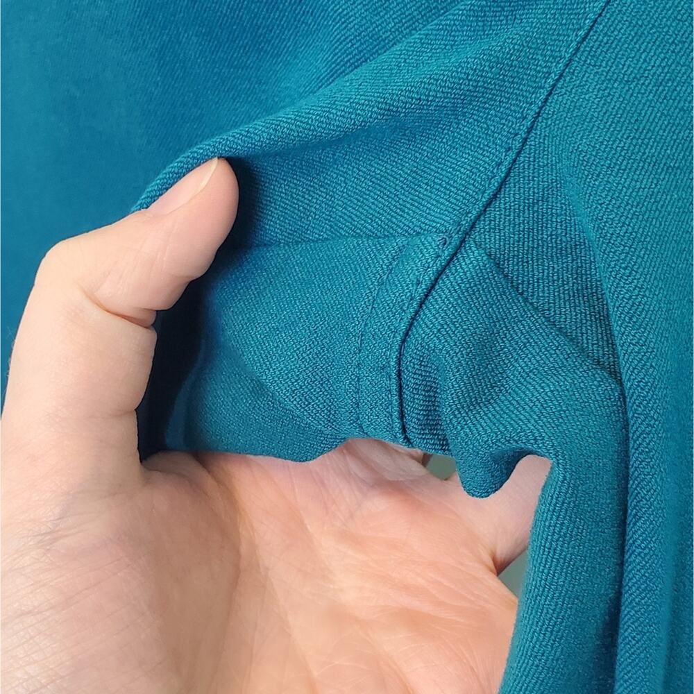 ❤️‍ VINTAGE St. John Yellow Label Colorful Teal Casual Straight Leg Pants - Picture 8 of 10